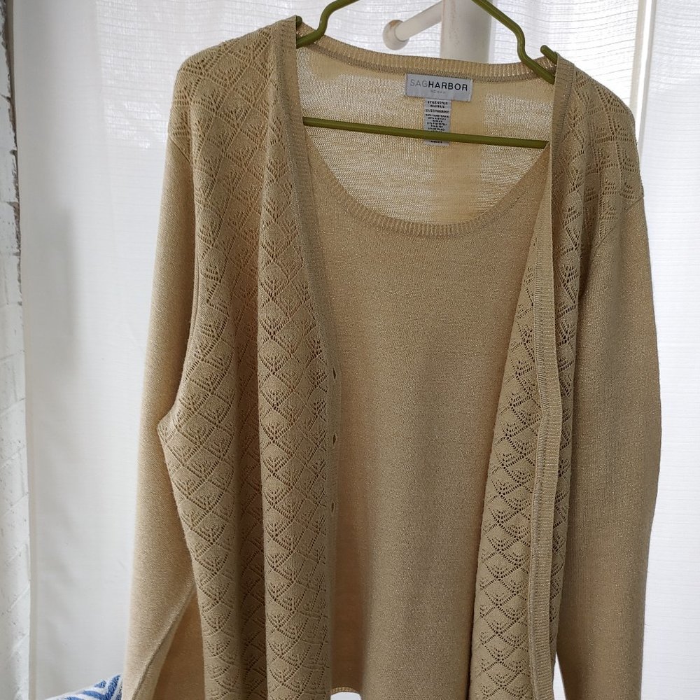 Sag Harbor 2XL pullover gold sweater